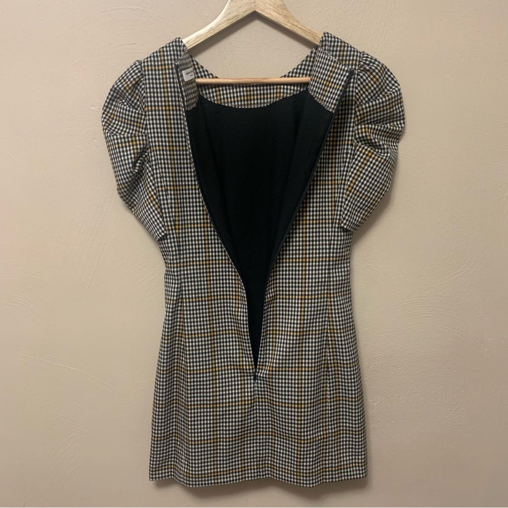 Amanda Uprichard Puff Sleeve Mini Dress in Westwick Plaid Size XS Size P - Picture 11 of 14